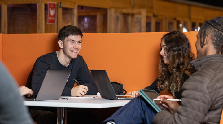 Students In Study Lounge