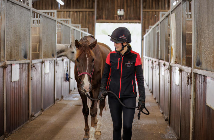 Horse And Rider At Hartpury Stables