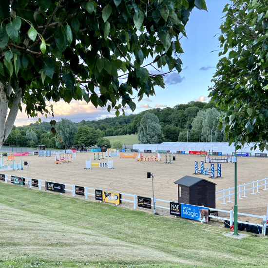 Showjumping Course Set Up In An Arena
