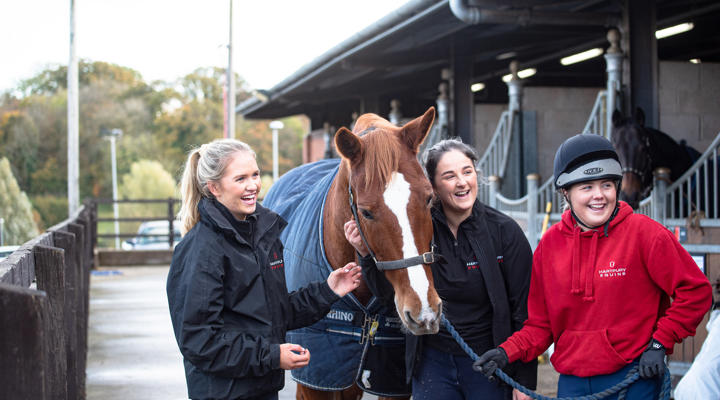 Hartpury College Students Equine Yard