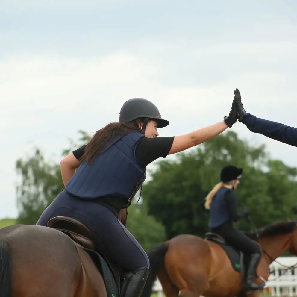 Hartpury Equine Students High Fiving Horse