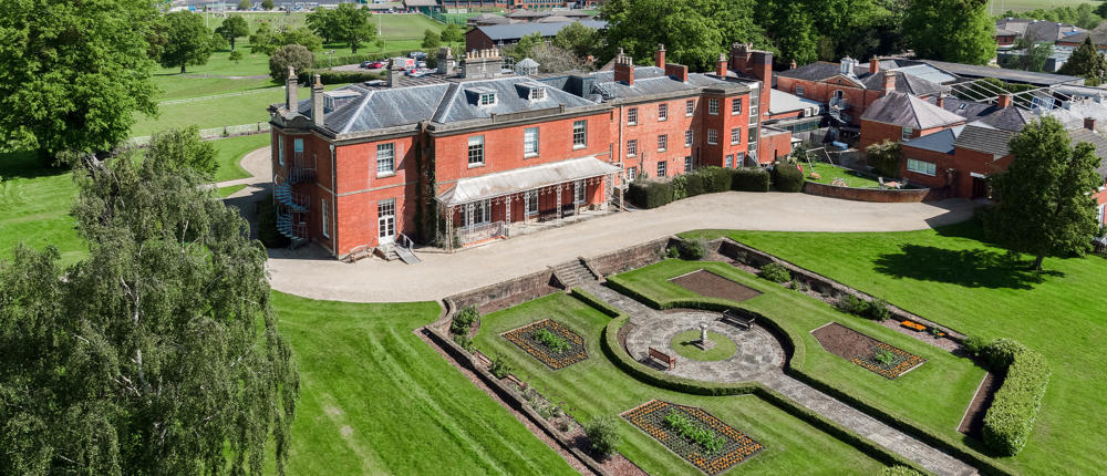 Aerial view image of Hartpury House