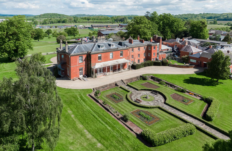 Aerial view image of Hartpury House