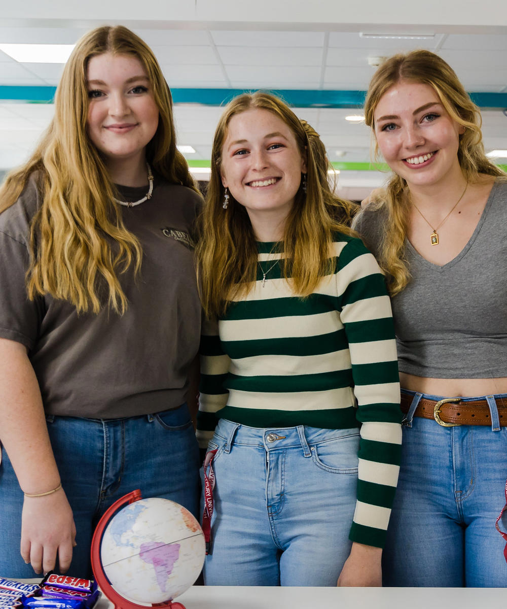 Three Students At Freshers Fair
