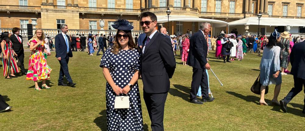 Claire Whitworth And Stuart Emmerson At Royal Garden Party