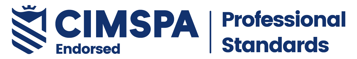 CIMSPA Endorsed Professional Standards Logo Navy RGB
