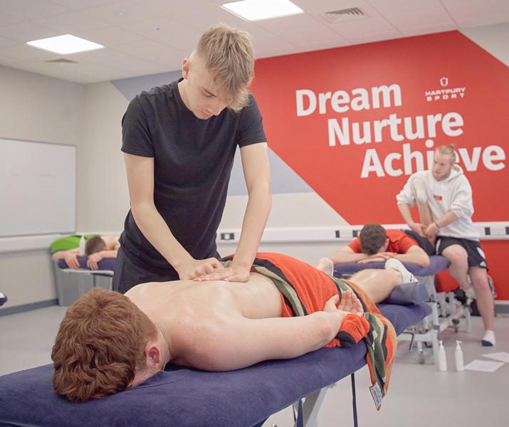 Students Practising Sports Therapy